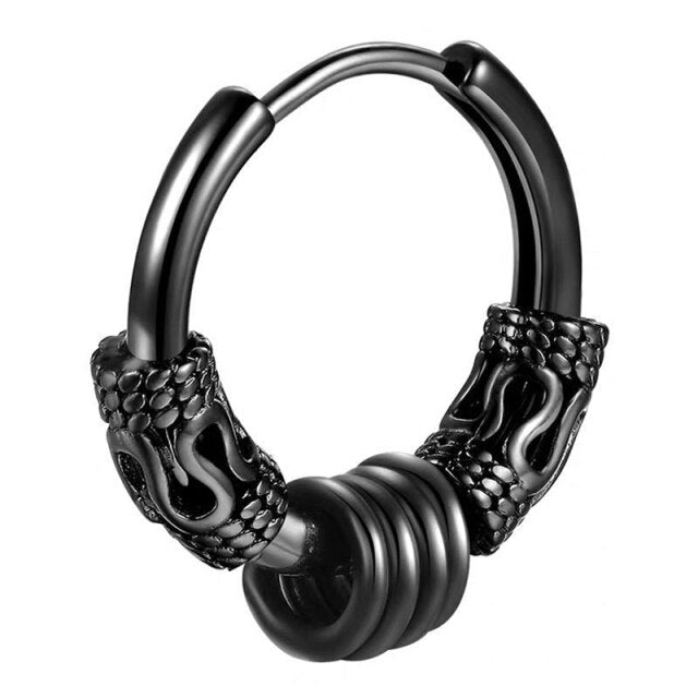 Stainless Steel Bohemian Tribal Hoop earrings