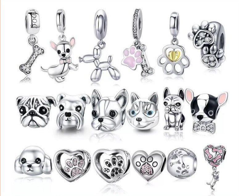 925 Sterling Silver  'Doggy Charm' Collection