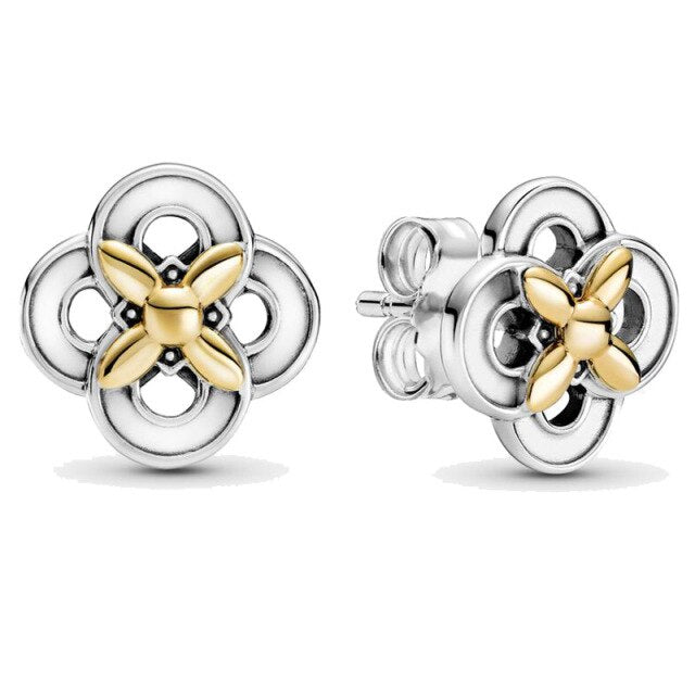 925 Sterling Silver Hearts & Flowers Stud Earrings Collection