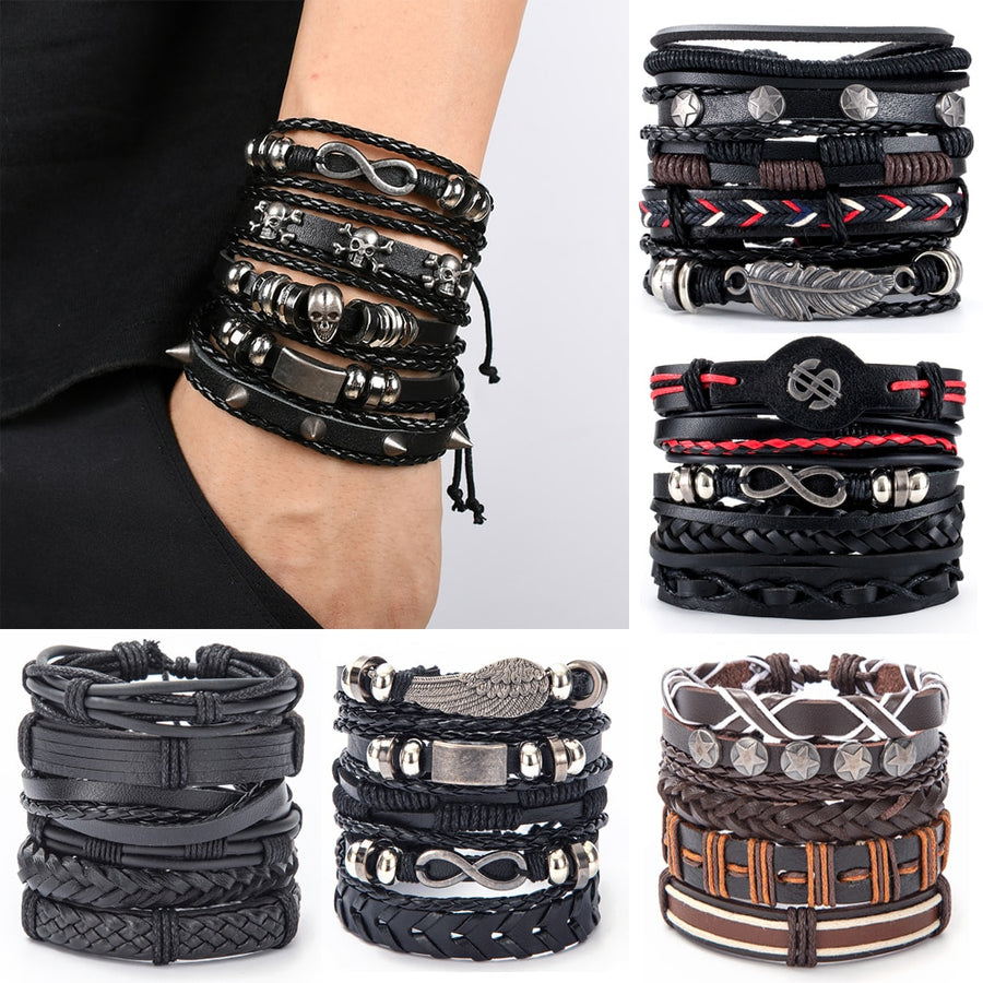 Wristband For Men: Buy Men Leather Bracelet Online At Best Prices In India  - Punk