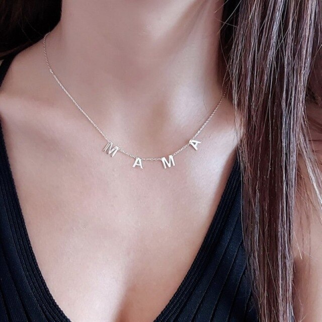 Simple Mama Necklace Gold, Silver & Rose Gold