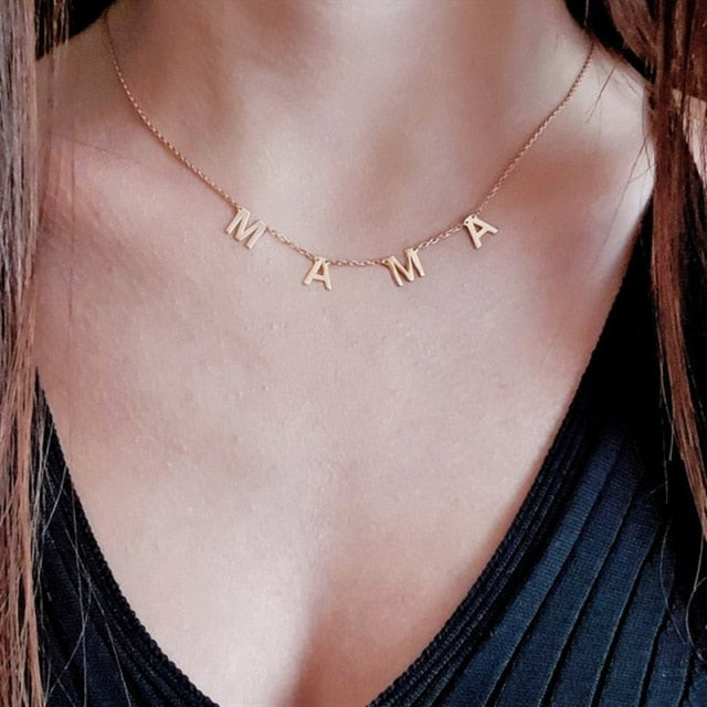 Simple Mama Necklace Gold, Silver & Rose Gold