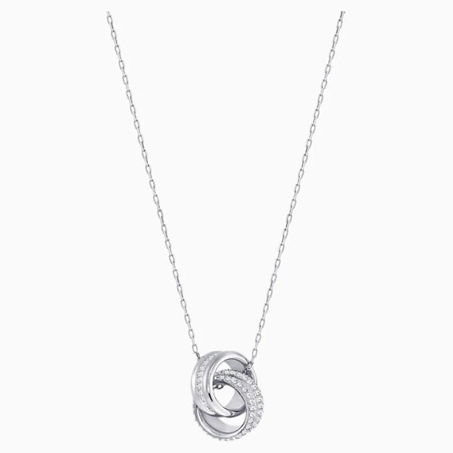 Women’s Crystal Infinity Ring Necklace