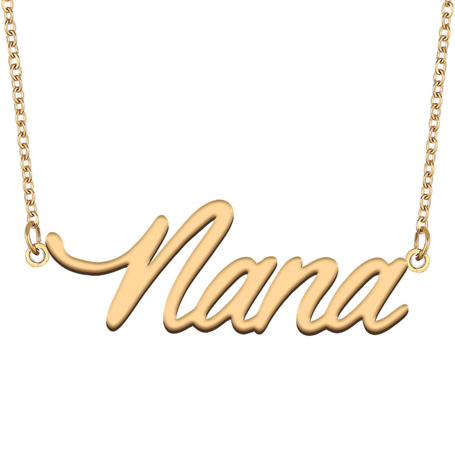 Steel Nana Name Necklace