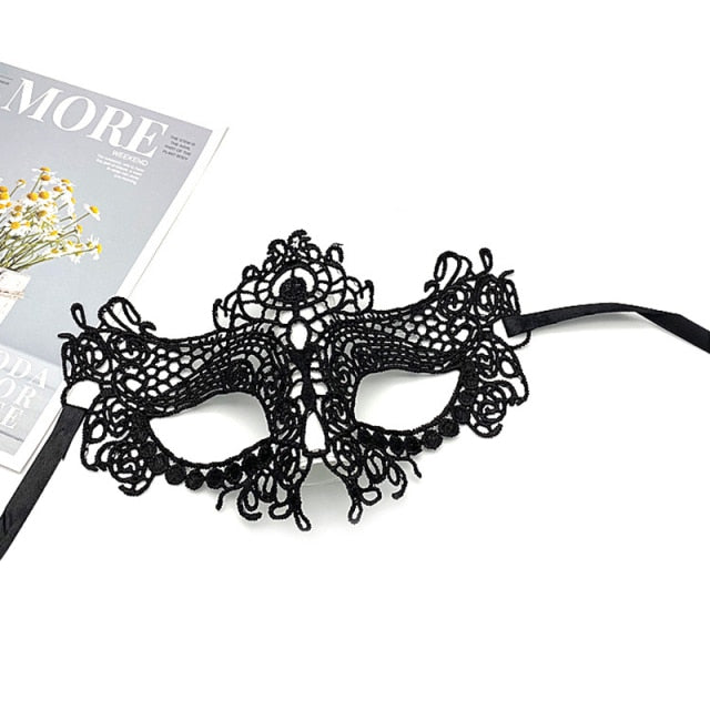 Lace Masquerade Burlesque Face Mask