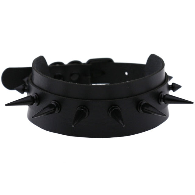 Black Leather Choker Collection