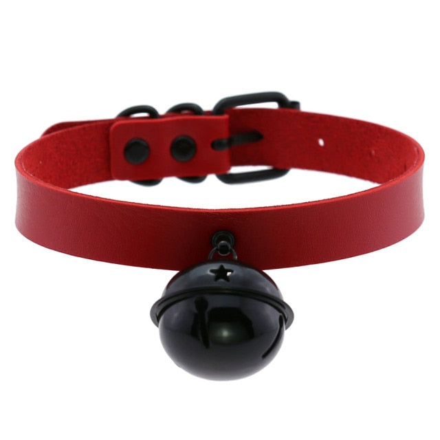 Red Leather Choker Collection