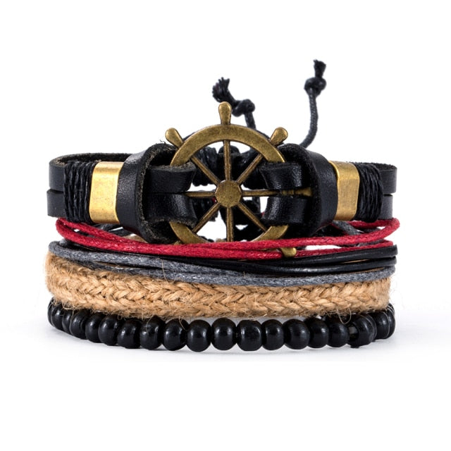 Leather Multi-layered Punk Bracelet Collection