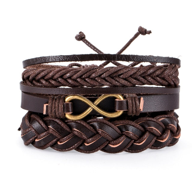 Leather Multi-layered Punk Bracelet Collection