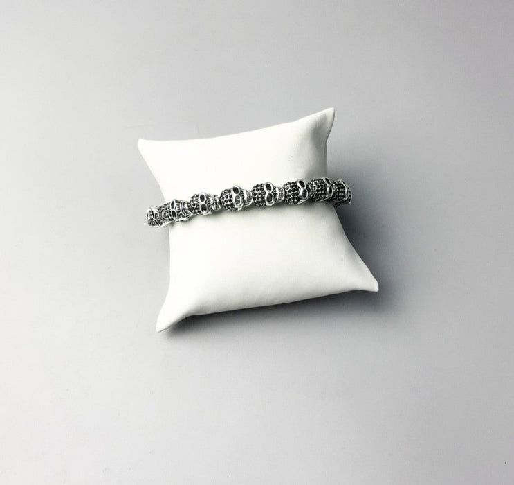 Black Crystal Skull Head Bracelet