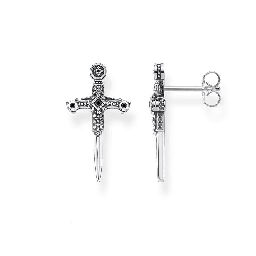 Sterling Silver Roman Sword Stud Earrings