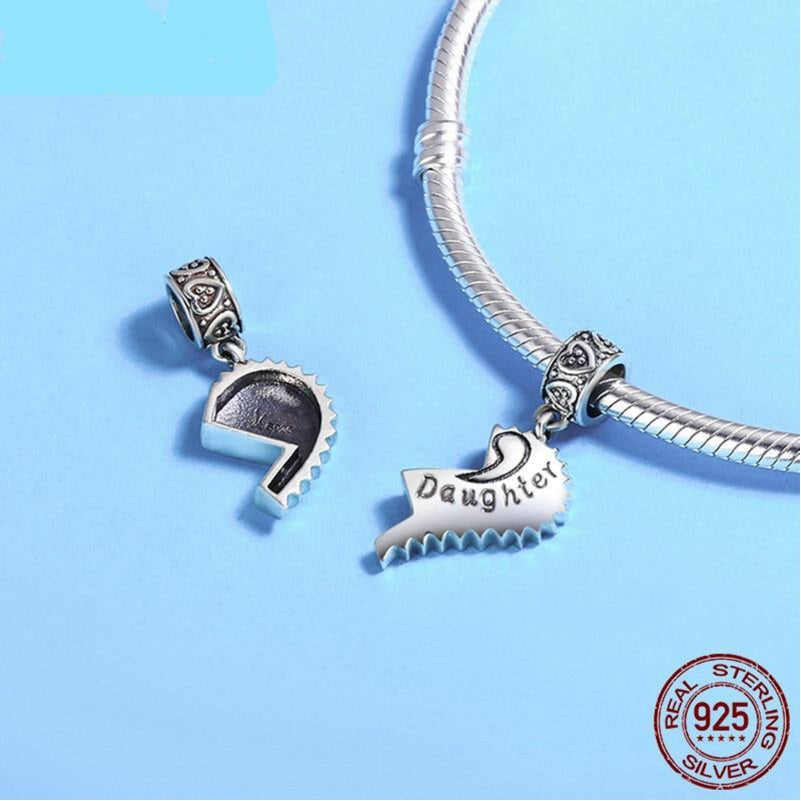 925 Sterling Silver Mother & Daughter Pendant Charms