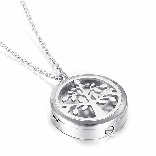 Tree of life Silver Memory Urn Locket Collection