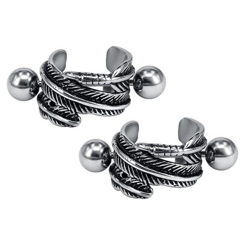 Stainless Steel Bar Hoop Earrings