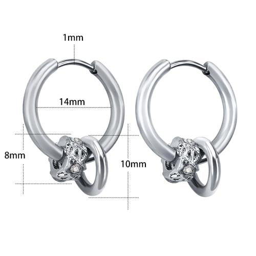 Silver Charmed Hoop Earrings