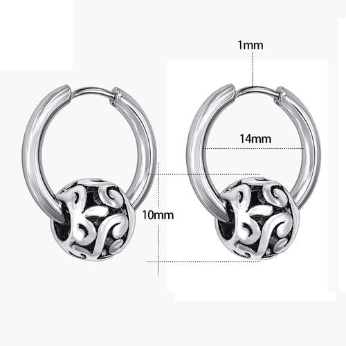 Silver Charmed Hoop Earrings